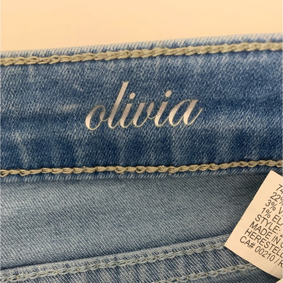 FDJ French Dressing Jeans Olivia Slim Ankle Sky Blue Floral Embroidered Jeans 10 - Picture 13 of 14